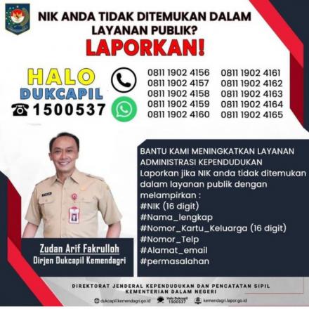 NIK anda tidak ditemukan dalam layanan publik? LAPORKAN !!!