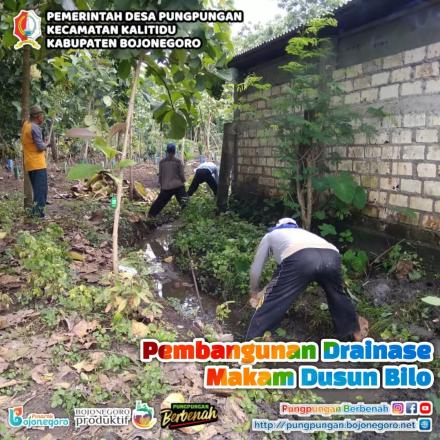 PEMBANGUNAN DRAINASE DI UTARA MAKAM BILO