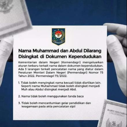 Larangan Menyingkat Nama  