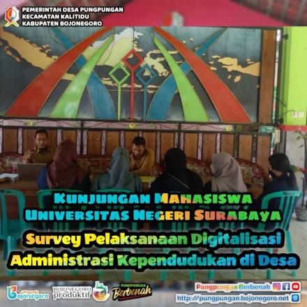 KUNJUNGAN MAHASISWI UNIVERSITAS NEGERI SURABAYA DI DESA PUNGPUNGAN