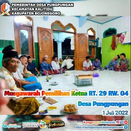 MUSYAWARAH PEMILIHAN KETUA RT.029 RW.004 DESA PUNGPUNGAN