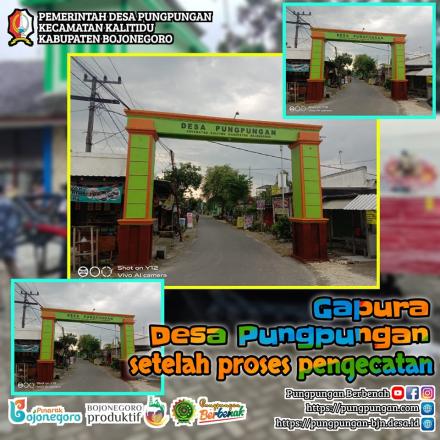 PUNGPUNGAN: PENGECATAN GAPURA DESA