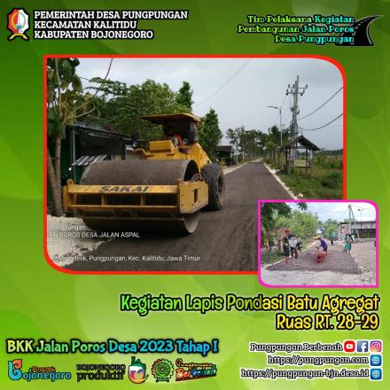 PUNGPUNGAN : PROSES PERATAAN BATU AGREGAT DI RT.28-29 