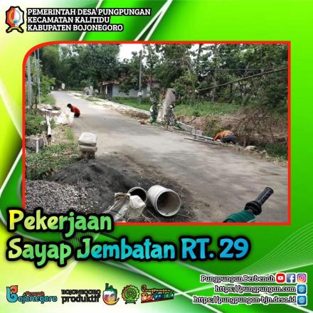  PUNGPUNGAN: Pembangunan Sayap Jembatan RT 28-29 Desa Pungpungan