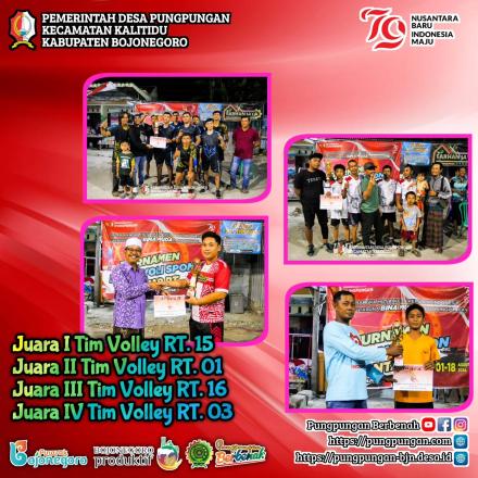 PUNGPUNGAN: Malam Puncak Lomba Voli HUT RI ke-79 